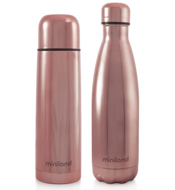 Набор из термоса и термобутылки Miniland MyBaby&Me 500 мл — бронзовый
