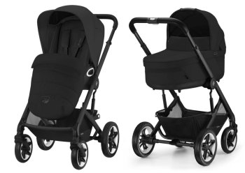 Коляска 2 в 1 Cybex Talos S Lux BLK — Moon Black с дождевиками