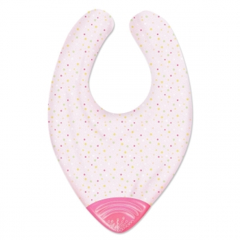 Нагрудник с прорезывателем Chicco Gummy 2-в-1 2 мес+ — розовый