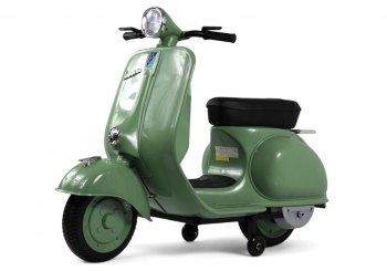 Детский электроскутер RiverToys VESPA M888MM — (зеленый)