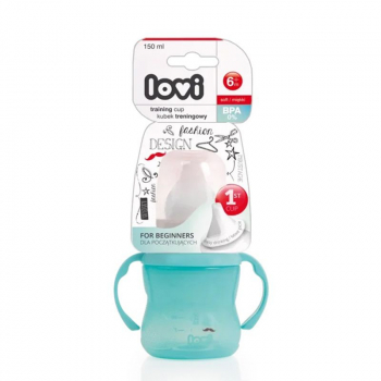 Поильник обучающий Lovi Retro арт. 35/300, 6м+, 150 мл, — мятный