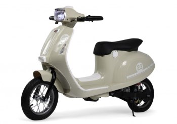 Детский электромотоцикл RiverToys A111AA — (бежевый)