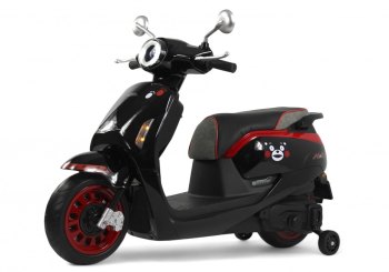 Детский электромотоцикл RiverToys Z555ZZ — (черный)