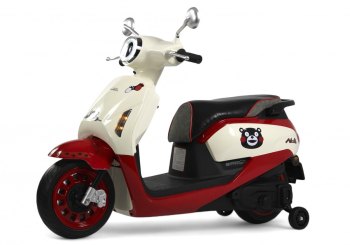 Детский электромотоцикл RiverToys Z555ZZ — (бежево-красный)