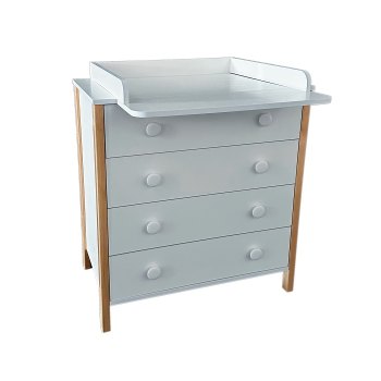 Пеленальный комод АНТЕЛ Solnyshko — (белый-бук)