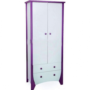 Детский шкаф Papaloni (Папалони) Olivia 650 — Фиалка-Белый