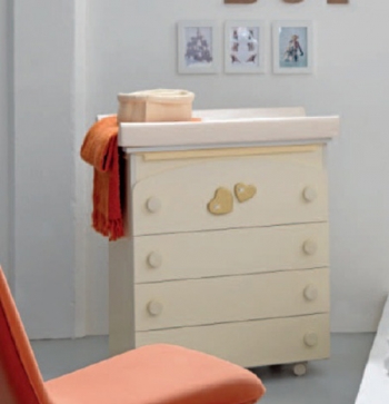 Пеленальный комод Bambolina Soft Mama/Sweet Mama — слоновая кость