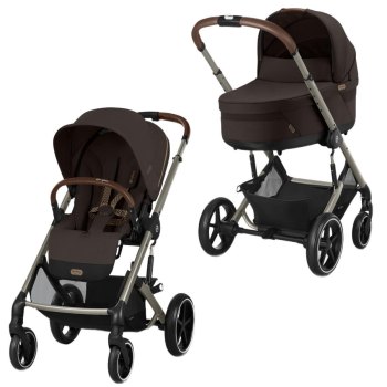 Коляска 2 в 1 Cybex Balios S Lux — Chocolate Brown с дождевиком
