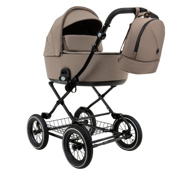 Коляска для новорожденных Roan Bass Next Classic, d12 — (Hazel/Black/руч.Black)