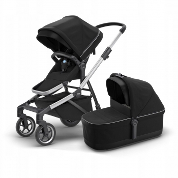 Коляска 2 в 1 Thule Sleek + Bassin — Midnight Black