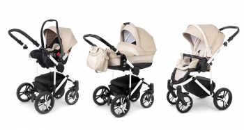 Коляска 3 в 1 Esspero Magic Pro (шасси White) — Khakki Beige