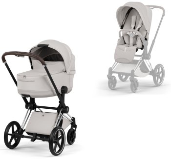 Коляска 2 в 1 Cybex Priam V Chrome Brown Style Collection