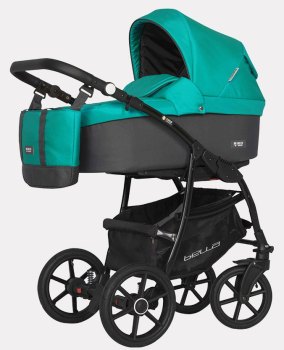 Детская коляска Riko Basic Bella 2 в 1 — (03 серый-малахит)