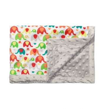 Плед двусторонний BabyOno Пузырьки (75*100 см) — Серый