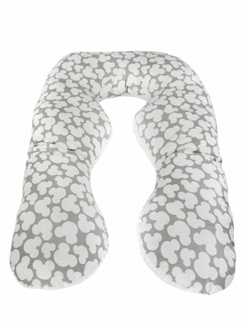 Подушка для беременных АНАТОМИЧЕСКАЯ AmaroBaby 340х72 — Мышонок вид серый