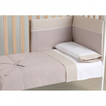 Набор Micuna Nature покрывало+бортик для колыбели ТХ-1823 — beige