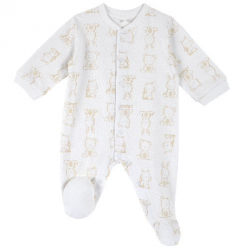 Комбинезон на кнопках Chicco для мальчиков и девочек, цвет бежевый