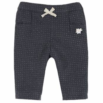 Брюки Chicco, принт Горошек, для девочек, цвет серый