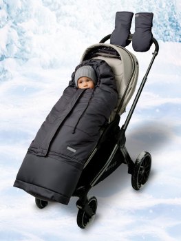 Конверт меховой AmaroBaby Frost 85-105 см — (графит)