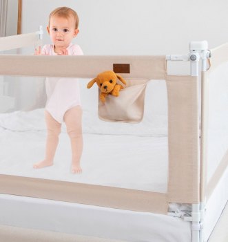 Барьер для кровати AmaroBaby Linear 120 см — (бежевый)