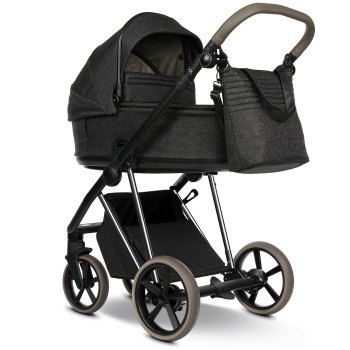 Коляска 2 в 1 Roan Sol Vintage Luxury — Pixel/Dark/Nickel/руч.Cappuccino