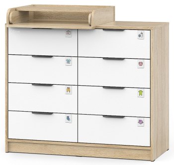 Комод Pituso Kids Optimum ЛДСП — (Дуб сонома-белый)