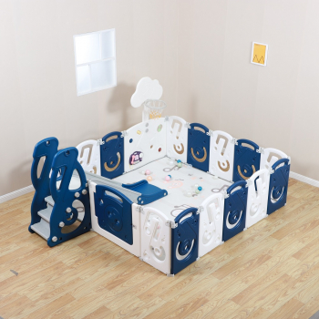 Манеж UNIX Kids SUPREME Music 200x200 — Blue