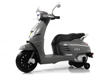 Детский электромотоцикл RiverToys Z222ZZ — (серый)