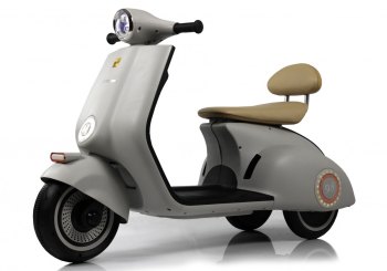 Детский электроскутер RiverToys K777PX-A — (серый)