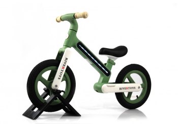 Детский беговел RiverToys HB-002 — (зеленый)