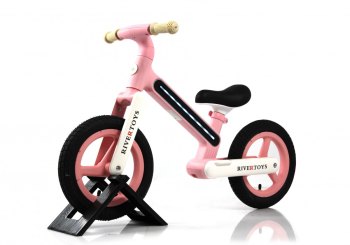 Детский беговел RiverToys HB-002 — (розовый)