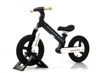 Детский беговел RiverToys HB-002 — (черный)
