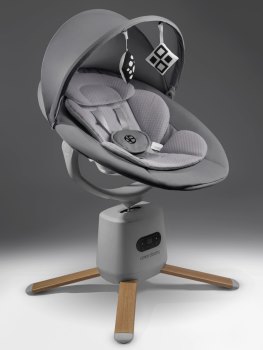 Электрокачели Amarobaby Jolly swing — (Cерый, светло-серый вкладыш)