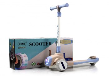 Детский самокат RiverToys HB-T8 — (голубой)