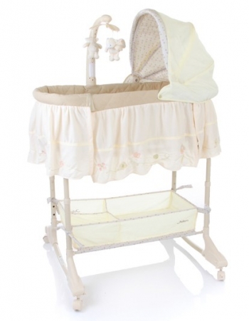 Кроватка-Люлька детская Jetem Sweet Dream (mobile) 3 в 1 — Кремовый