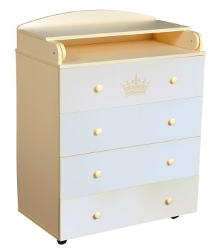 Детский пеленальный комод ByTwinz Story Версаль — (слоновая кость)