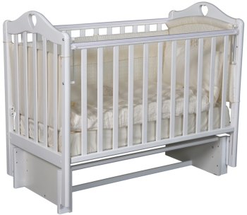 Детская кроватка ByTwinz Estelle 5 универсальный маятник — (белый)