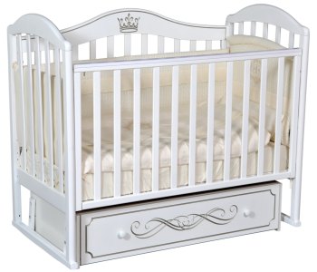 Детская кроватка ByTwinz Gabriella 2 универсальный маятник — (слоновая кость)