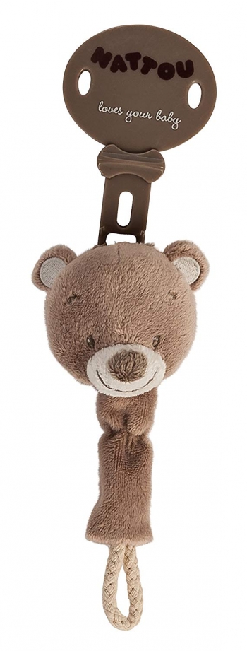 Держатель для соски Nattou Pacifinder Max, Noa Tom — Мишка 777247
