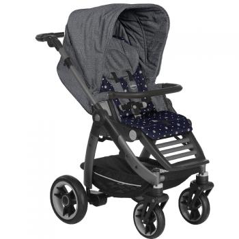 Прогулочная коляска Teutonia Cosmo V4 (шасси Graphite) — 6040-6175 Marble-Little Sailor