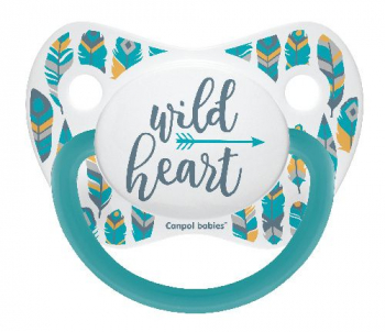 Пустышка Canpol Wild Nature ортодонтич., силикон, арт. 23/286, 6-18 мес. — бирюзовая