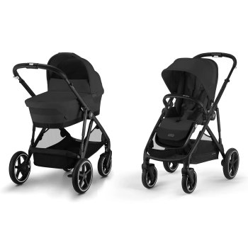 Коляска 2 в 1 Cybex Gazelle S BLK — (Moon Black с дождевиками)