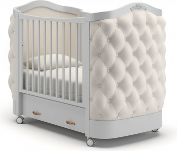 Детская кроватка Gandilyan Тиффани — Белая ночь (пуговицы)