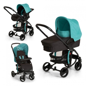 Коляска 3 в 1 Hauck MIAMI 4S Trioset — caviar/petrol