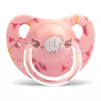 Пустышка Suavinex от 6 до 18 мес. — роз.слон