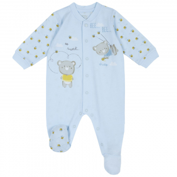 Комбинезон Chicco для мальчиков, с мишками, цвет голубой