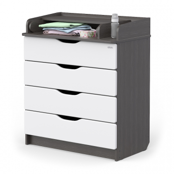 Комод АТОН Сириус-2 WOOD 804 ПВХ с шариковыми направляющими — древесина графит