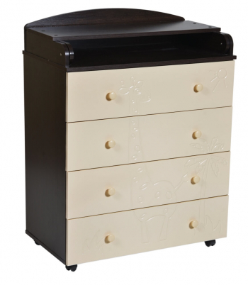 Пеленальный комод КЕДР Victoria 804 МДФ Giraffe — Венге/Слоновая кость