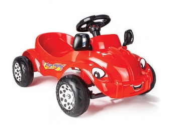 Педальная машина Pilsan "Happy Herby" с сигналом — красный