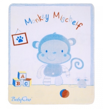 Плед BabyOno (80*100 см) в подарочной упаковке — Обезьянка